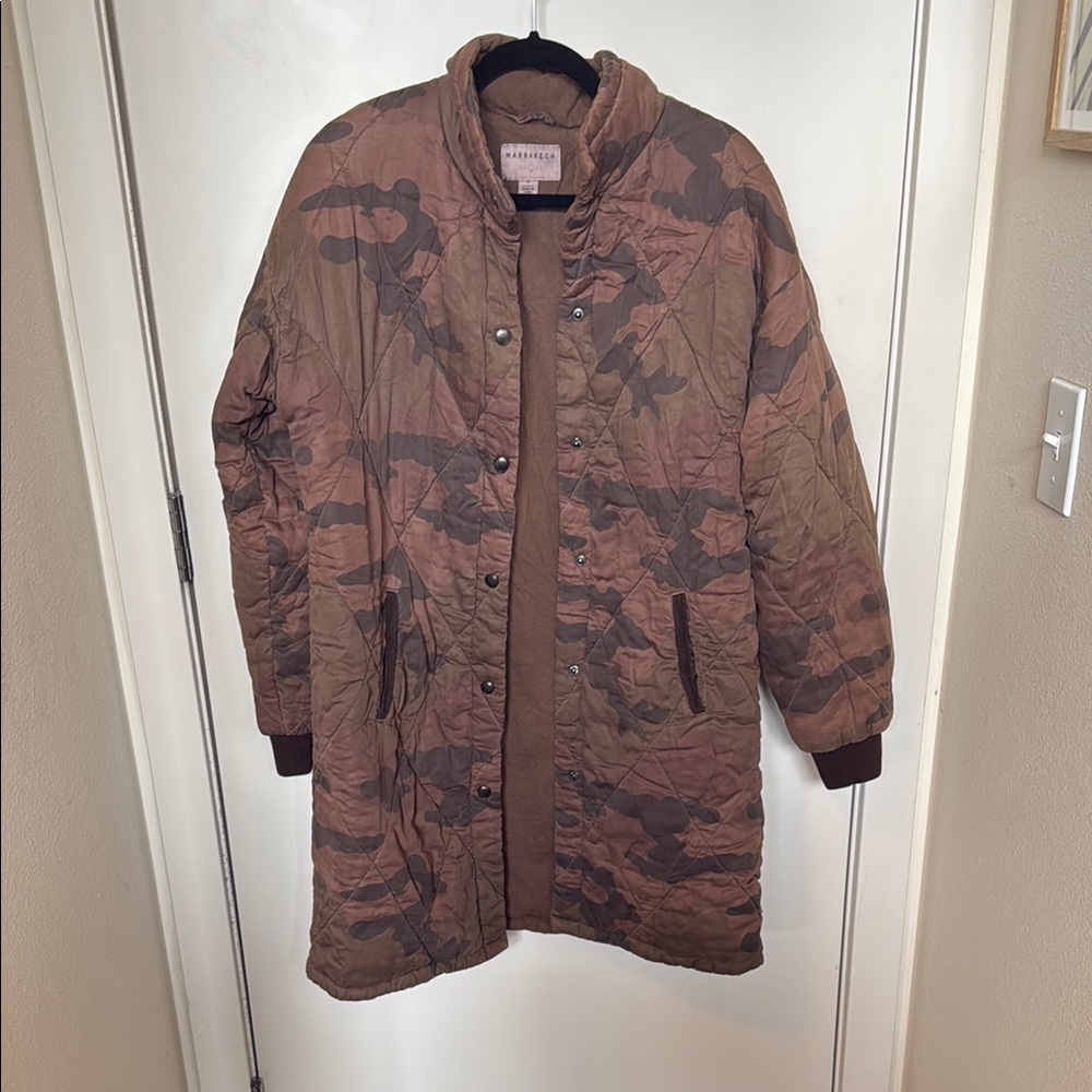 Anthropologie Marrakech Camo Quilted Jacket